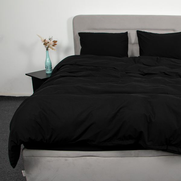 Percale Cotton, Duvet cover set - Black