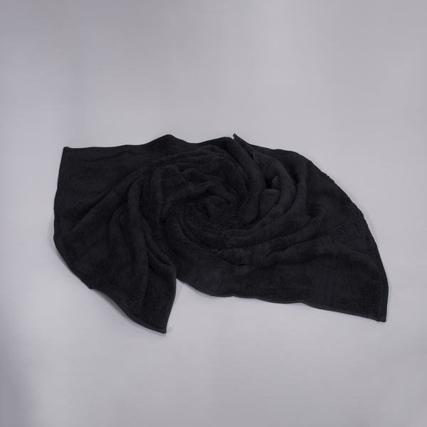 Terry Towel, Cotton - Black