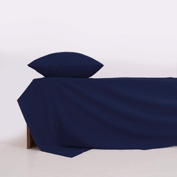 Flat bed sheet set - Dark Blue