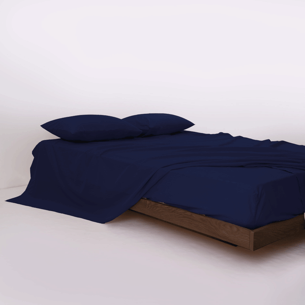 Flat bed sheet set - Dark Blue
