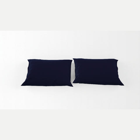 Percale Cotton, Pillowcase, Pack of two, Dark Blue - 50x70cm