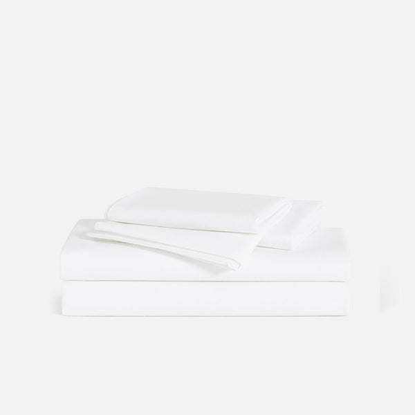 Percale Cotton, Duvet cover set - White