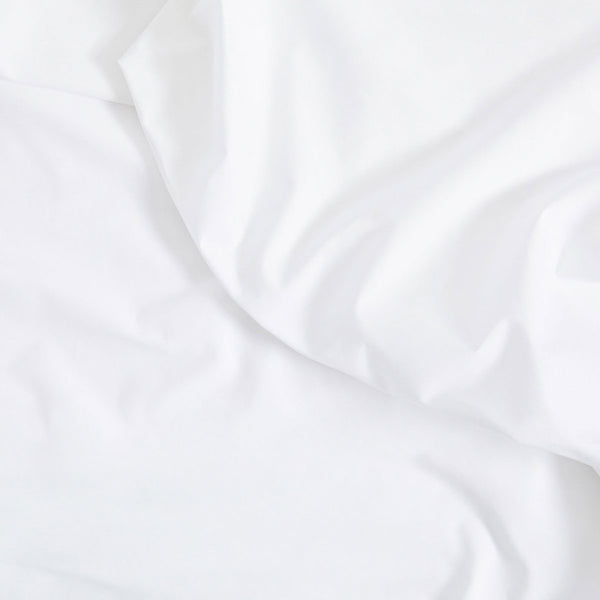 Percale Cotton, Fitted bed sheet set- White