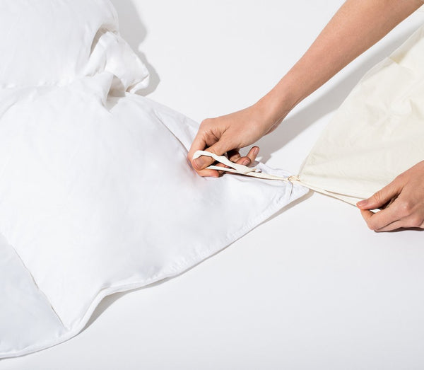 Percale Cotton, Duvet cover set - White