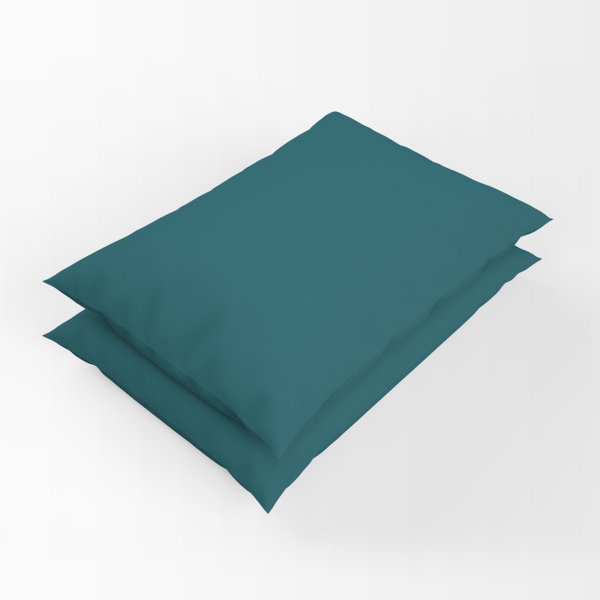 Percale Cotton, Pillowcase, Pack of two, Pine Green - 50x70cm